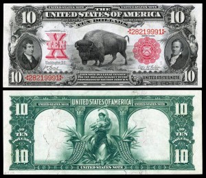 Previous 10 dollar US bills
