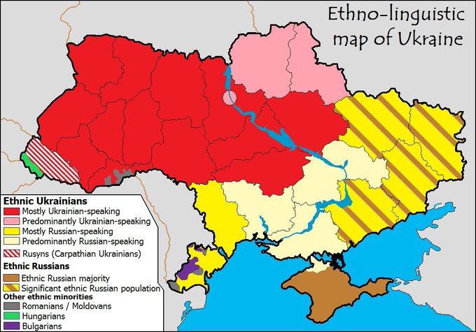 Ethno-linguistic map of Ukraine