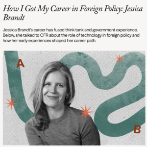 How I Got My Career in Foreign Policy: Jessica Brandt Council on Foreign Relations
